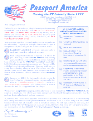 Passport America Campground Agreement