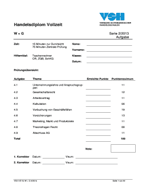 Handelsdiplom Vollzeit