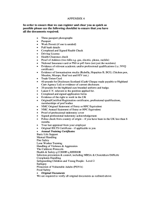 Nurse/Carer Application Form