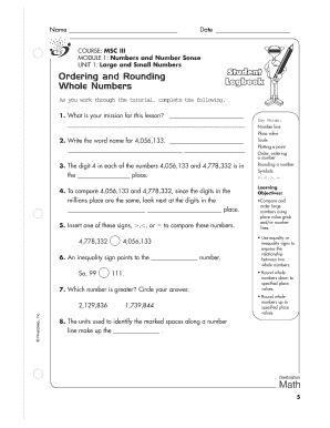 MSC III Math Worksheet