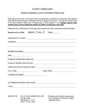 Student Verification Form