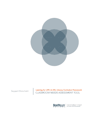 Classroom Needs Assessment Tool