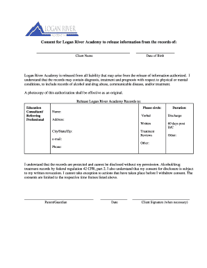 Logan River Academy Consent Form