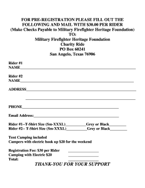 Sample deal memo - FOR PRE-REGISTRATION PLEASE FILL OUT THE FOLLOWING AND MAIL