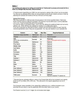 Tracking form - I am tracking every piece of my mailing and would like for