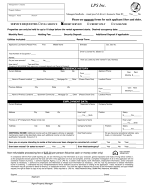 Washington Rental Application Form