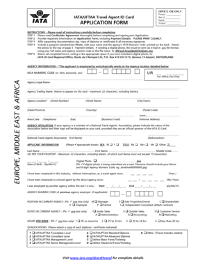 IATA Travel Agent ID Card Application
