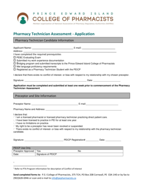 Fillable Online Pharmacy Technician Assessment - Application Fax Email ...