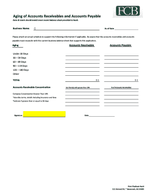 Aging of Accounts Receivables and Payables