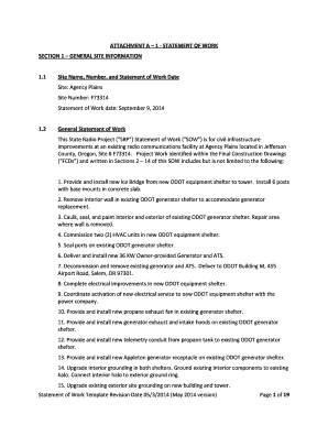 ATTACHMENT A 1 STATEMENT OF WORK - ftp odot state or