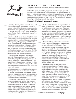 Jump On It Liability Waiver