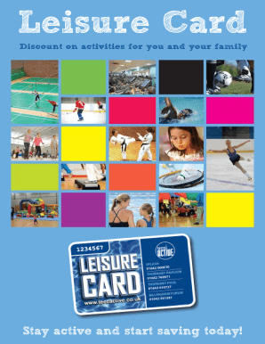 Leisure Card Application Form