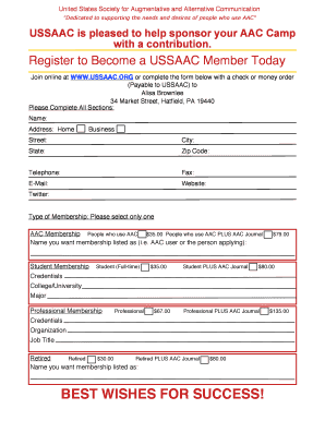 USSAAC Membership Application Form