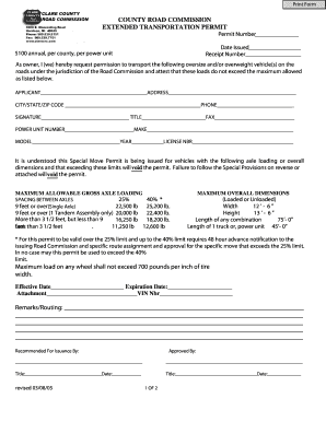 Michigan Extended Transportation Permit