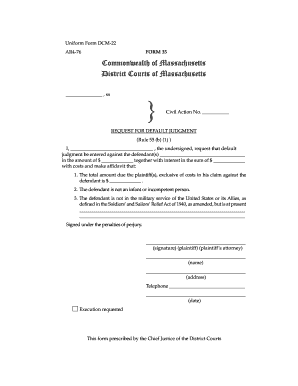 Request for Default Judgment