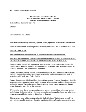 Reaffirmation Agreement