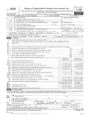 Form 990 Tax Return for Exempt Organizations