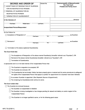 Guardianship Termination Order