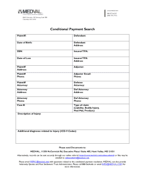 Conditional Payment Request Form