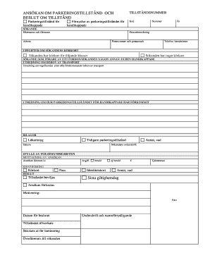 Handicap Parking Permit Application
