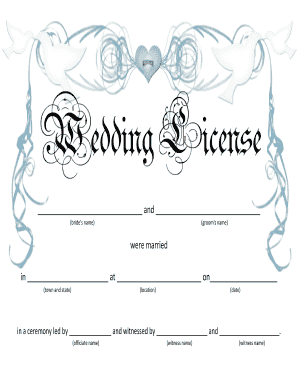 Marriage Certificate Template