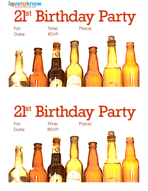 21st Birthday Party Invitation