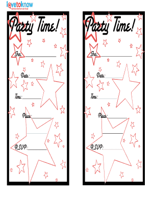 Party Invitation Form