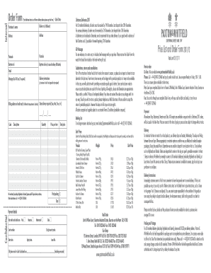 Paxton & Whitfield Christmas Order Form
