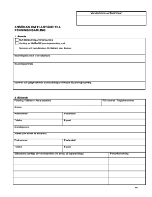 Application for Permission to Fundraising