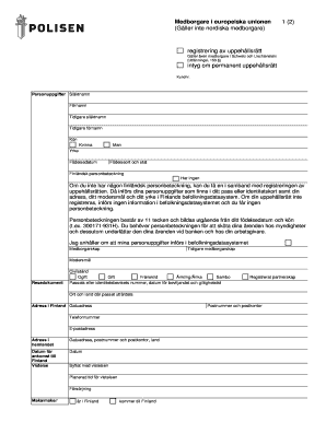 EU Residence Registration Form