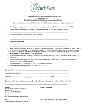 Authorization for Release of Health Information