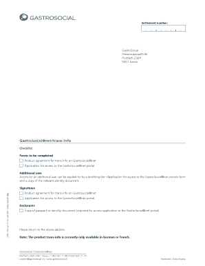 GastroSocial@net Portal Access Application