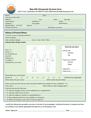 chiropractic reexam forms