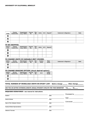 UC Berkeley Graduate Petition to Change Class Schedule