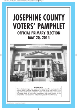 2014 Josephine County Voters Pamphlet - hugoneighborhood