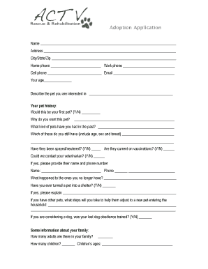 Pet Adoption Application