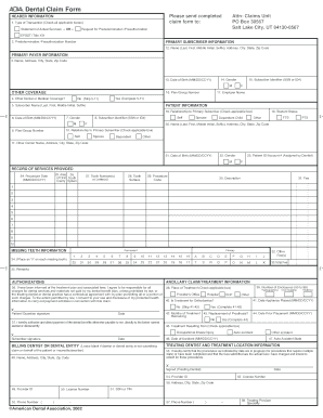 Dental Claim Form