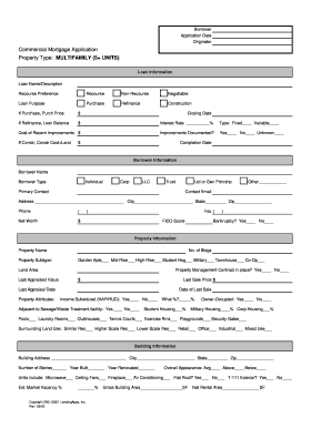 Commercial Mortgage Application
