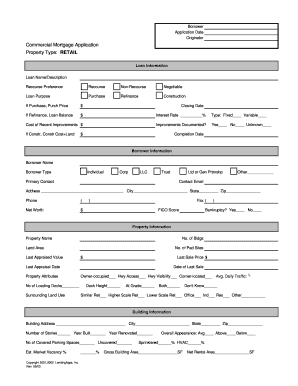 Commercial Mortgage Application Form