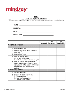 DPM Central Station Training Guideline