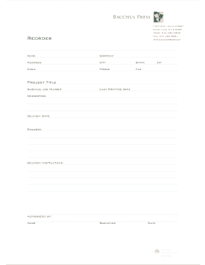 Request for Estimate Form