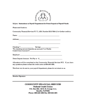 Direct Deposit Authorization Form