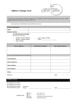 Address Change Form