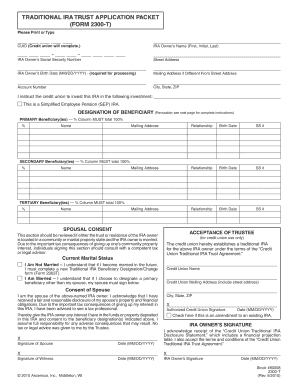 Traditional IRA Trust Application Form 2300-T
