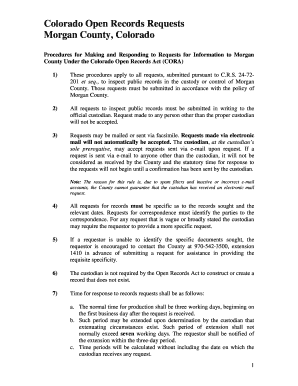 Colorado Open Records Request Form