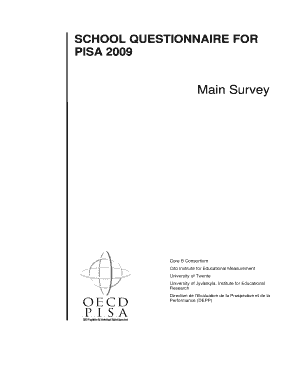 PISA 2009 School Questionnaire
