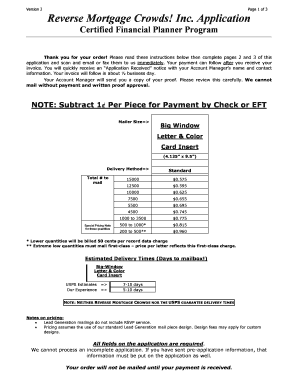Reverse Mortgage Crowds Application Form