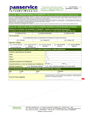 Modulo d'Ordine Panservice