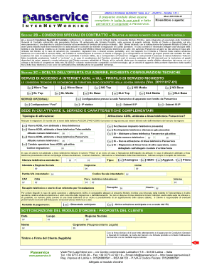 Modulo d'Ordine Business ADSL ULL