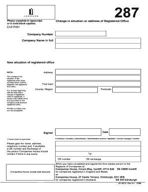 Change of Registered Office Notice